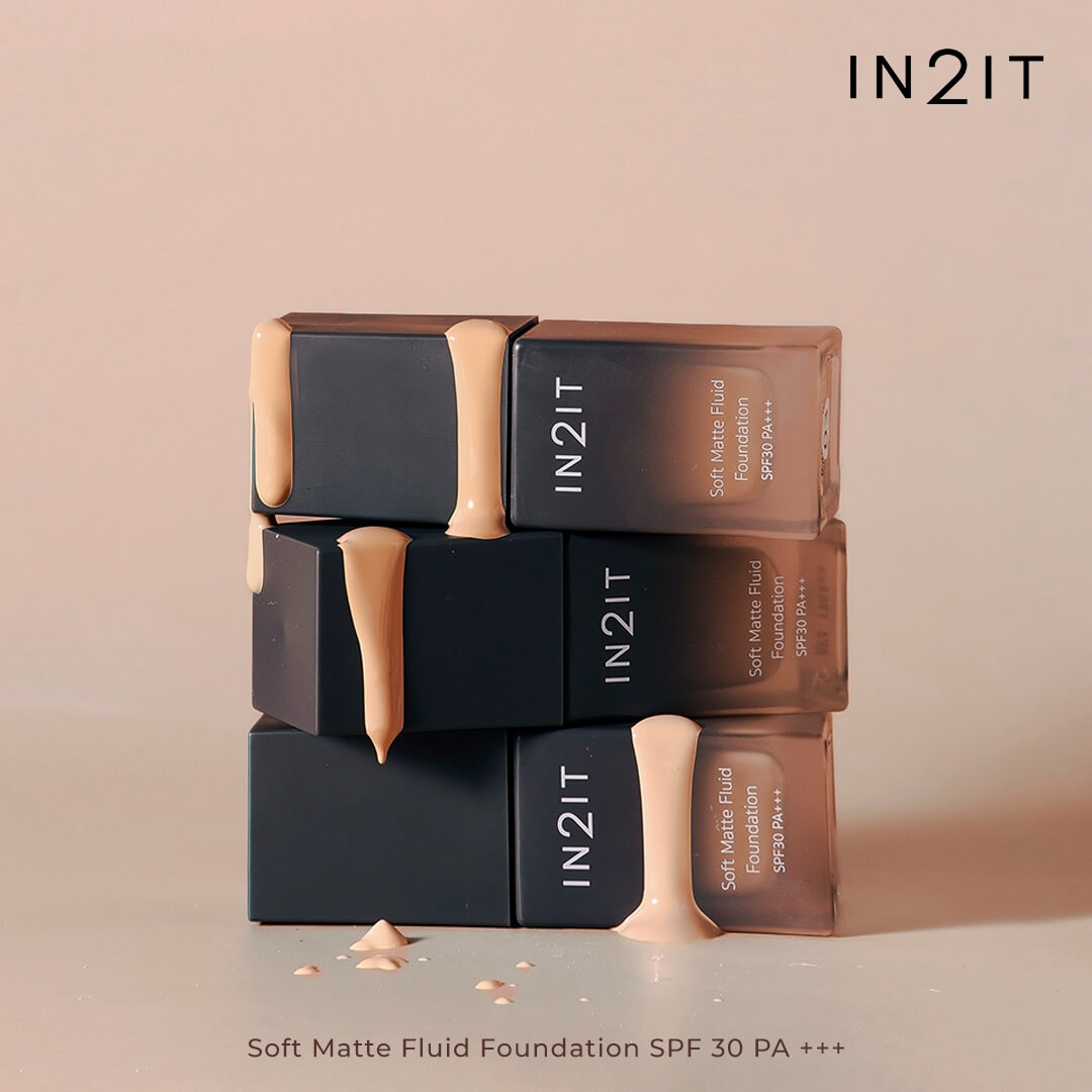 IN2IT,IN2IT Soft Matte Fluid Foundation SPF30 PA+++,Soft Matte Fluid Foundation SPF30 PA+++,ครีมรองพื้น,ครีมรองพื้นเนื้อน้ำ